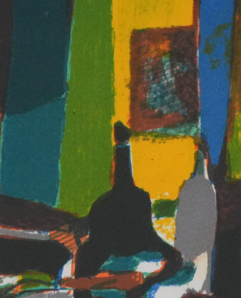 Marcel MOULY : Nature morte au vase, Lithographie originale signée