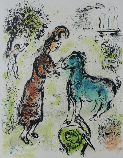 Marc CHAGALL : Athéna et le cheval, Lithographie originale (vue générale) - Crédit photo : Galerie Art.Paris