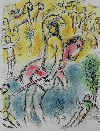 Marc CHAGALL : Le retour d'Ulysse, Lithographie originale (vue générale) - Crédit photo : Galerie Art.Paris