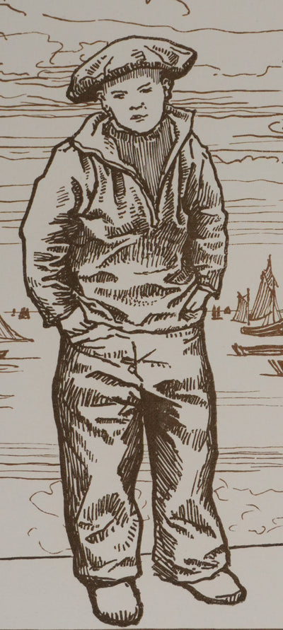 Jacques BELTRAND : Le petit mousse, Gravure originale signée