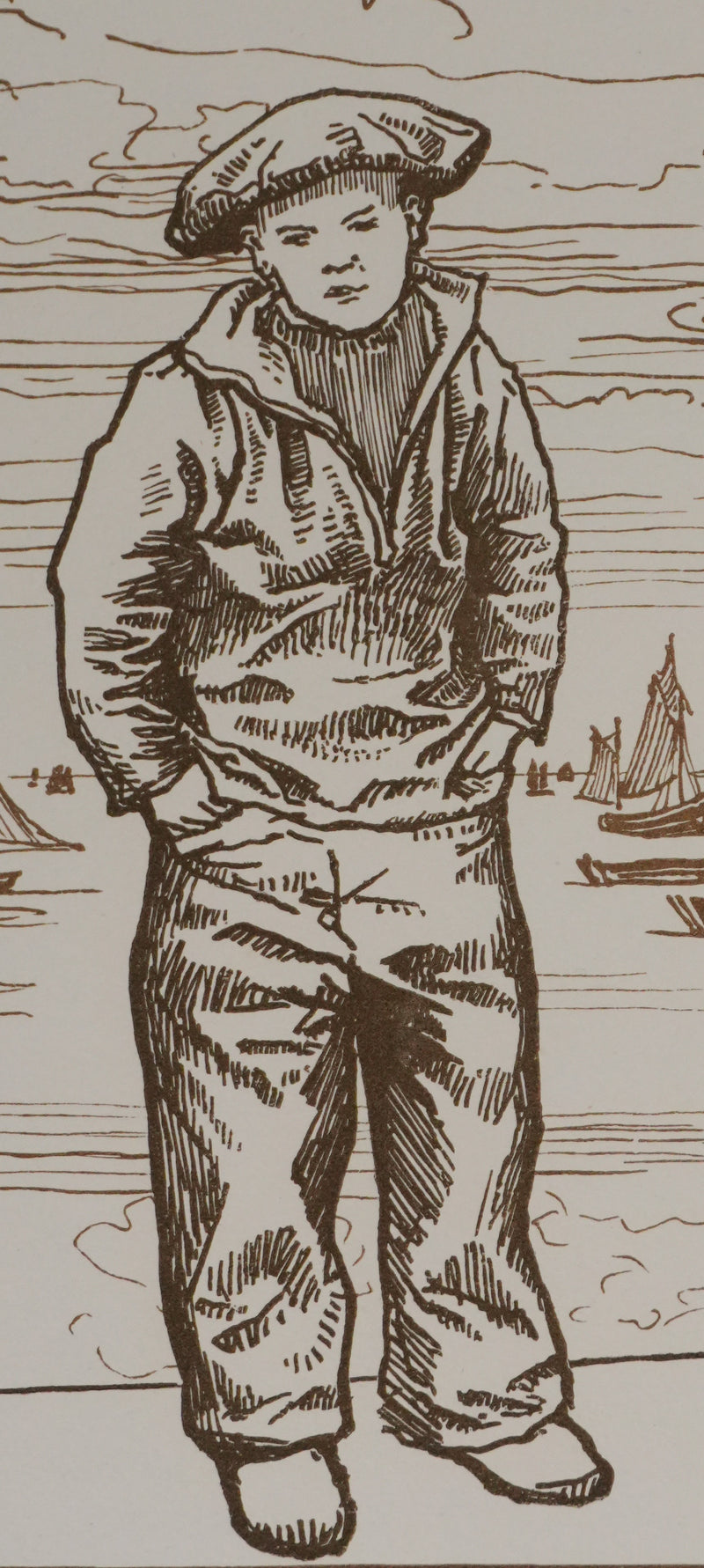 Jacques BELTRAND : Le petit mousse, Gravure originale signée