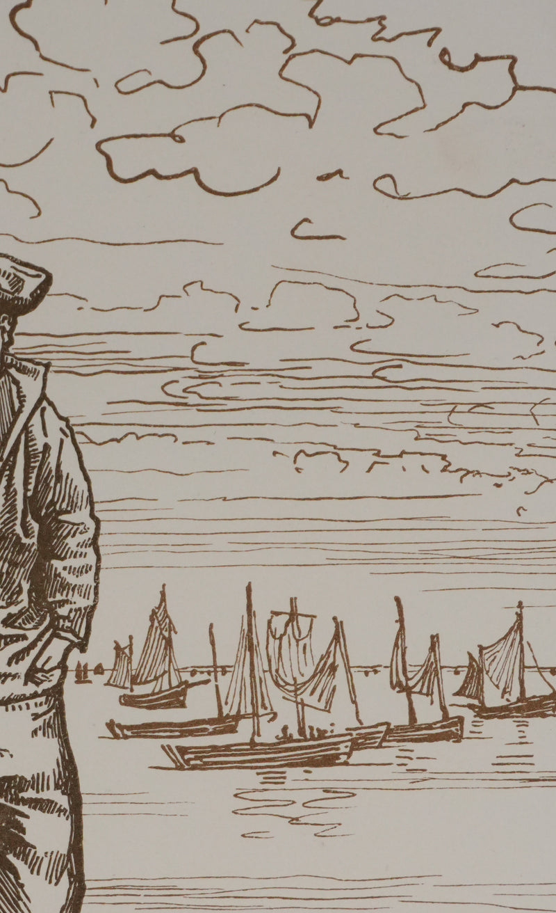 Jacques BELTRAND : Le petit mousse, Gravure originale signée