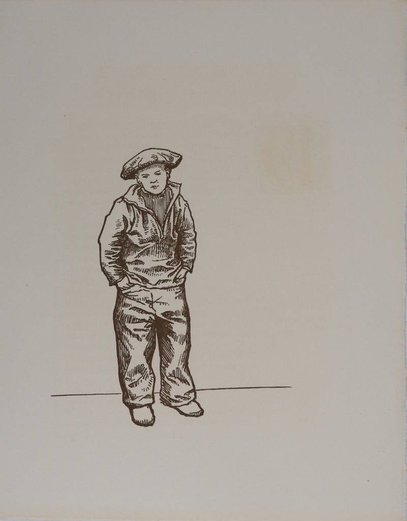 Jacques BELTRAND : Le petit mousse, Gravure originale