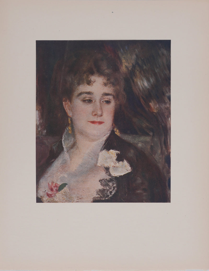 Pierre-Auguste RENOIR : Portrait à la rose, Héliogravure
