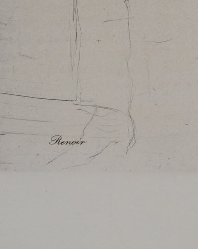 Marcellin DESBOUTIN : Portrait de Renoir, Gravure originale