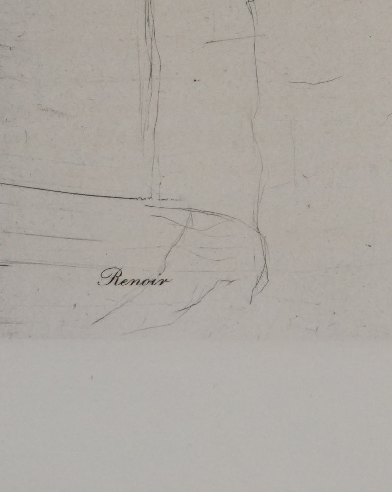 Marcellin DESBOUTIN : Portrait de Renoir, Gravure originale
