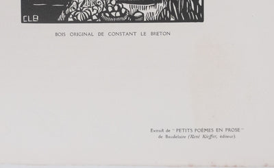 Constant LE BRETON : Les baigneuses, Gravure originale signée