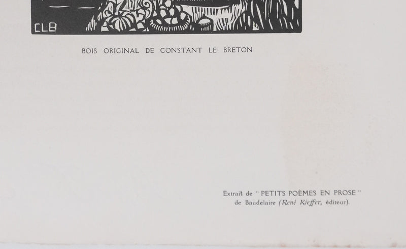 Constant LE BRETON : Les baigneuses, Gravure originale signée
