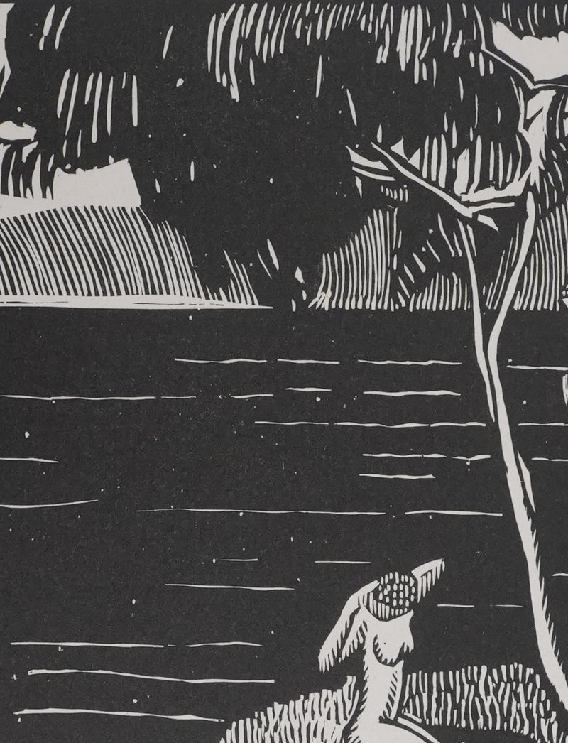 Constant LE BRETON : Les baigneuses, Gravure originale signée