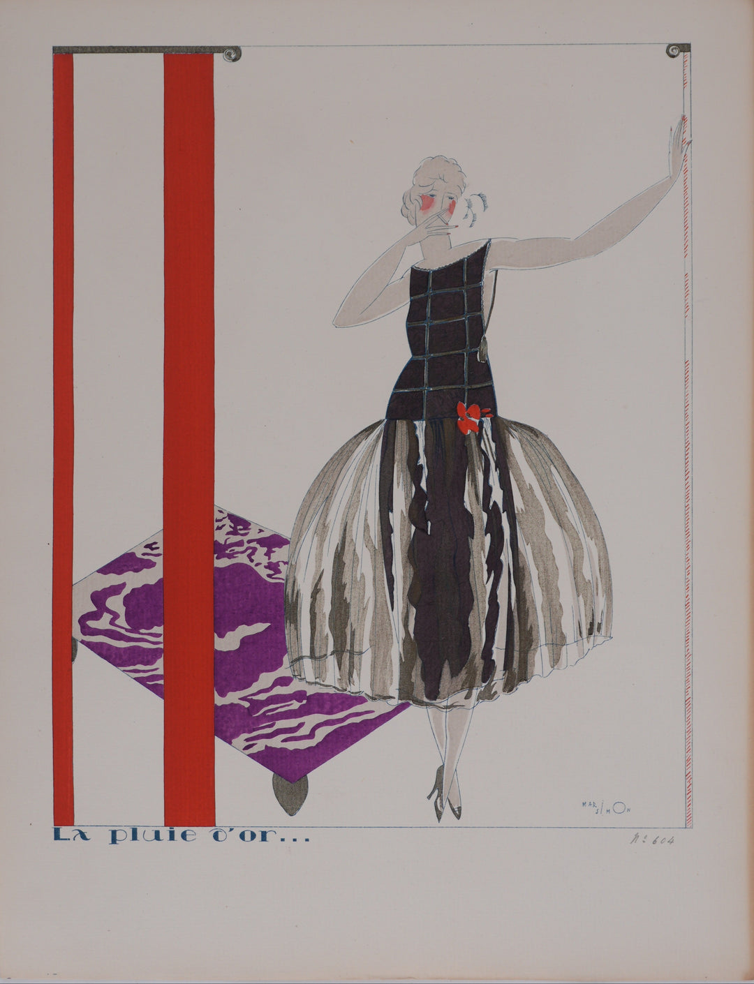 Mario SIMON : La pluie d'or, Lithographie originale – art.paris