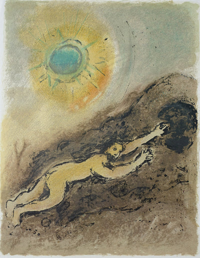 Marc CHAGALL : Sisyphe, Lithographie originale (vue générale) - Crédit photo : Galerie Art.Paris