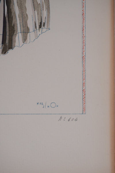 Mario SIMON : La pluie d'or, Lithographie originale signée