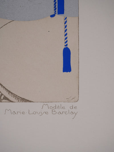 Llano FLORES (dit François CARRERA) : Marie Louise Barclay, Lithographie originale signée