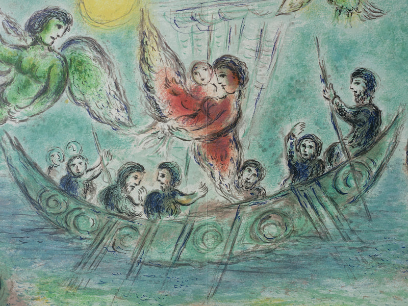 Marc CHAGALL : Les sirènes, Lithographie originale (photo de détail 9) - Crédit photo : Galerie Art.Paris