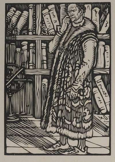 Louis JOU : Le collectionneur, Gravure originale