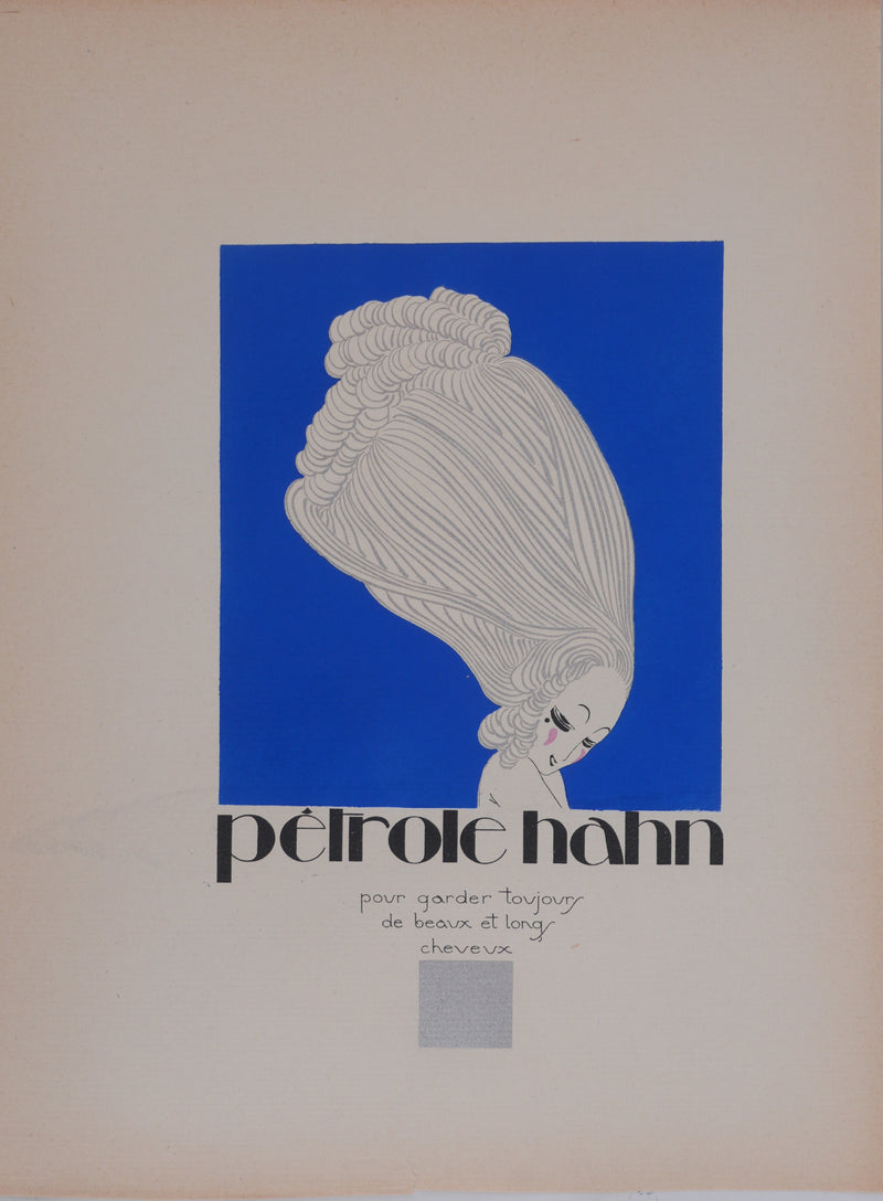 Ecole XXème : Pétrole Hahn, La coiffe, Lithographie