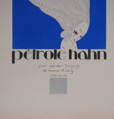 Ecole XXème : Pétrole Hahn, La coiffe, Lithographie