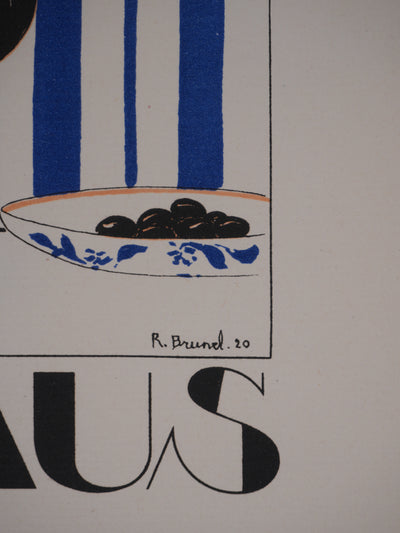 R. BRUNEL : Klaus, Tentation, Lithographie signée