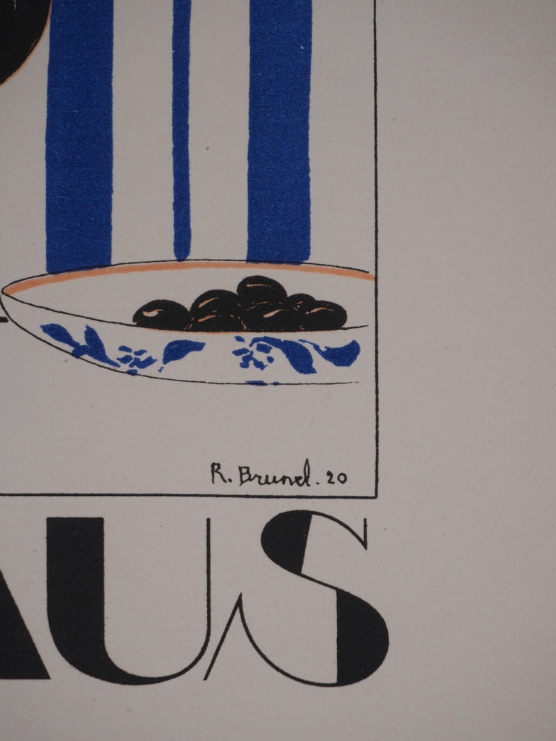 R. BRUNEL : Klaus, Tentation, Lithographie signée