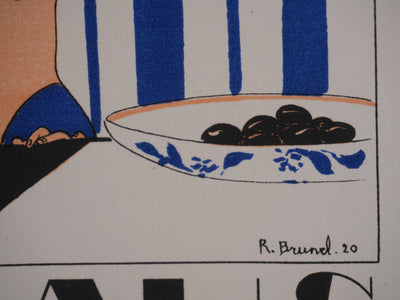 R. BRUNEL : Klaus, Tentation, Lithographie signée