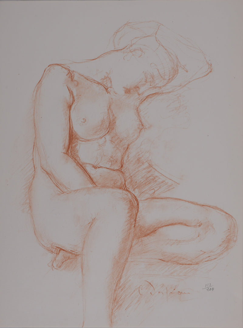 Charles DESPIAU : Nu féminin endormi, Lithographie originale signée