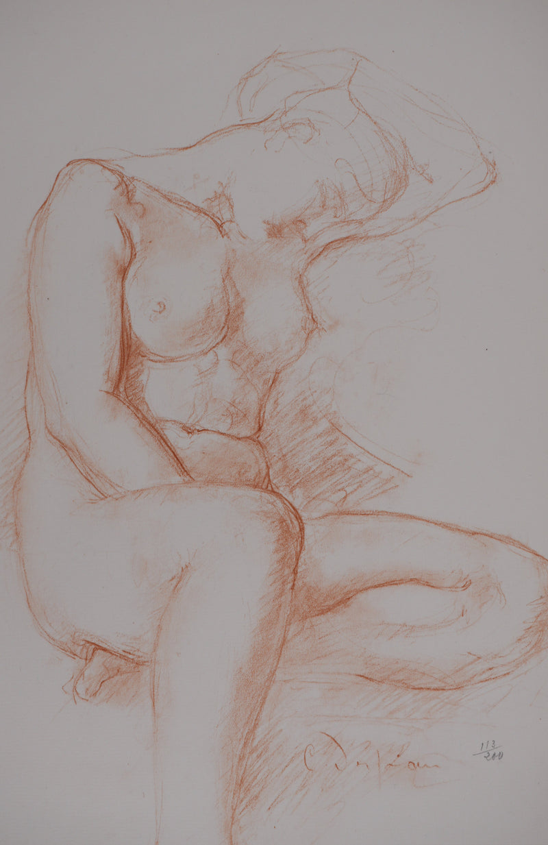 Charles DESPIAU : Nu féminin endormi, Lithographie originale signée