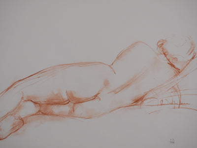 Charles DESPIAU : Nu allongé de dos, Lithographie originale signée