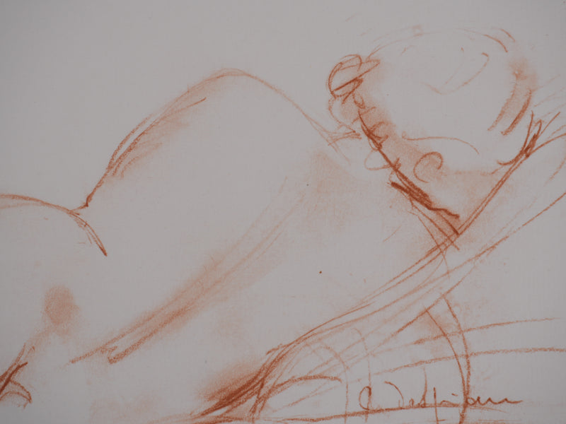 Charles DESPIAU : Nu allongé de dos, Lithographie originale signée