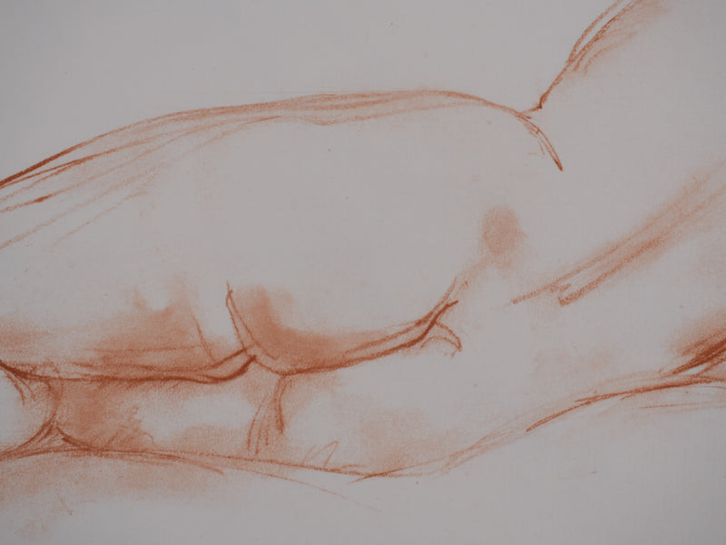 Charles DESPIAU : Nu allongé de dos, Lithographie originale signée