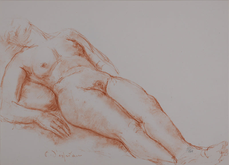 Charles DESPIAU : La sieste, Lithographie originale signée