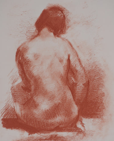 Marcel ROCHE : Nu de dos, Lithographie originale signée