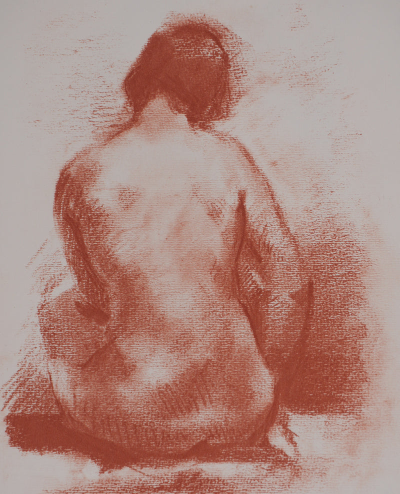 Marcel ROCHE : Nu de dos, Lithographie originale signée