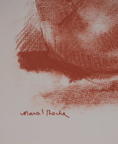 Marcel ROCHE : Nu de dos, Lithographie originale signée