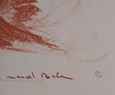 Marcel ROCHE : Rêveuse, Lithographie originale signée