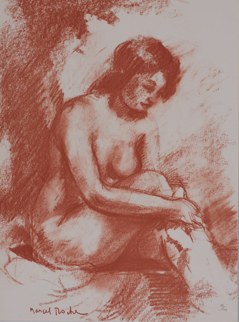 Marcel ROCHE : La toilette, Lithographie originale signée