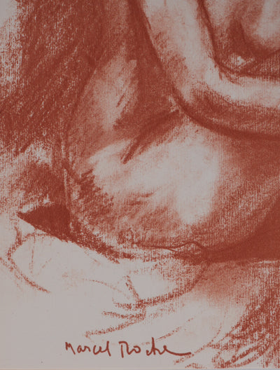 Marcel ROCHE : La toilette, Lithographie originale signée