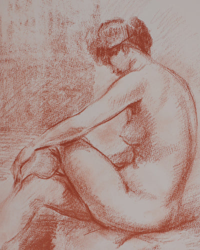 Marcel ROCHE : Au bain, Lithographie originale signée
