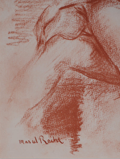 Marcel ROCHE : Au bain, Lithographie originale signée