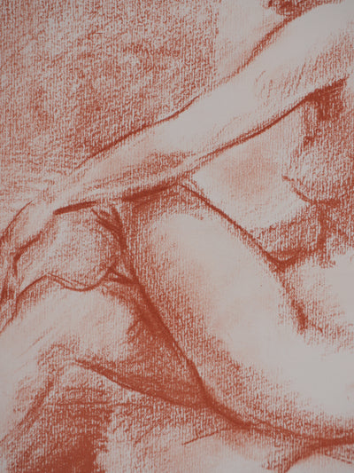 Marcel ROCHE : Au bain, Lithographie originale signée