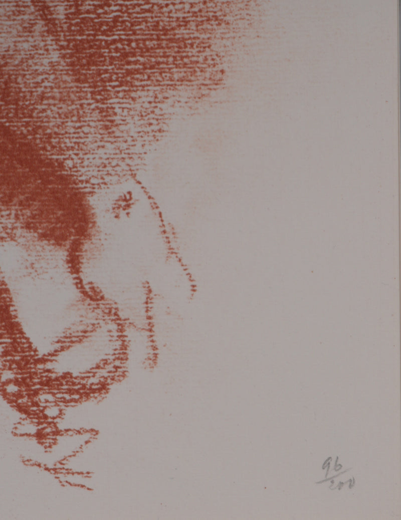 Marcel ROCHE : Nu accroupi, Lithographie originale signée