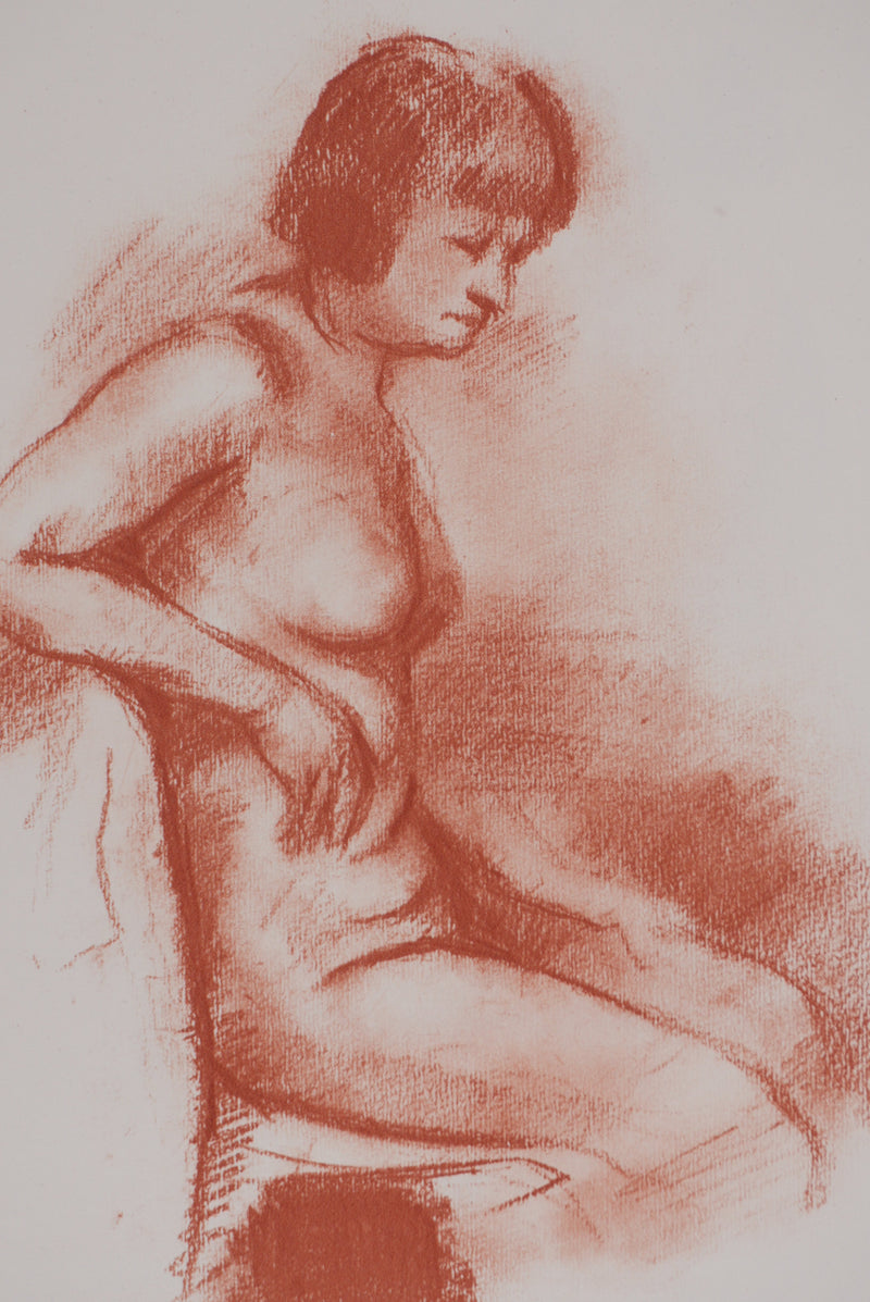 Marcel ROCHE : Au therme, Lithographie originale signée