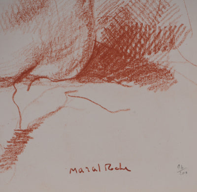 Marcel ROCHE : Nu féminin de dos, Lithographie originale signée