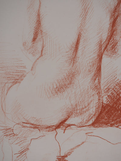 Marcel ROCHE : Nu féminin de dos, Lithographie originale signée