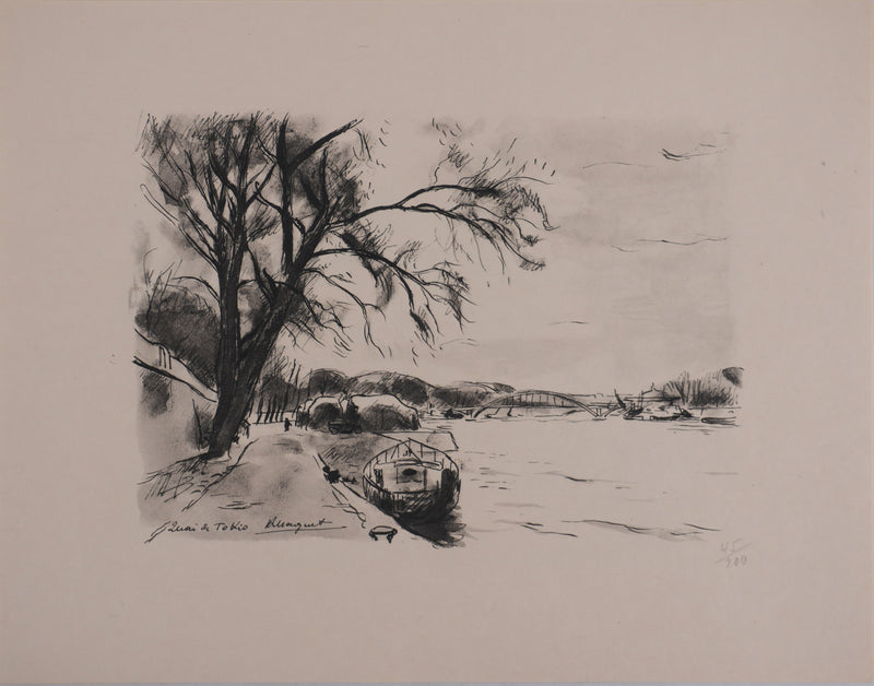 Richard MAGUET : Paris, Quai de Tokyo, Héliogravure signée