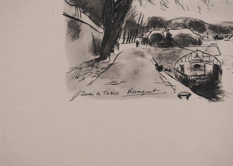Richard MAGUET : Paris, Quai de Tokyo, Héliogravure signée