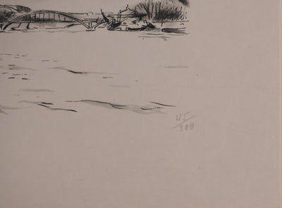 Richard MAGUET : Paris, Quai de Tokyo, Héliogravure signée