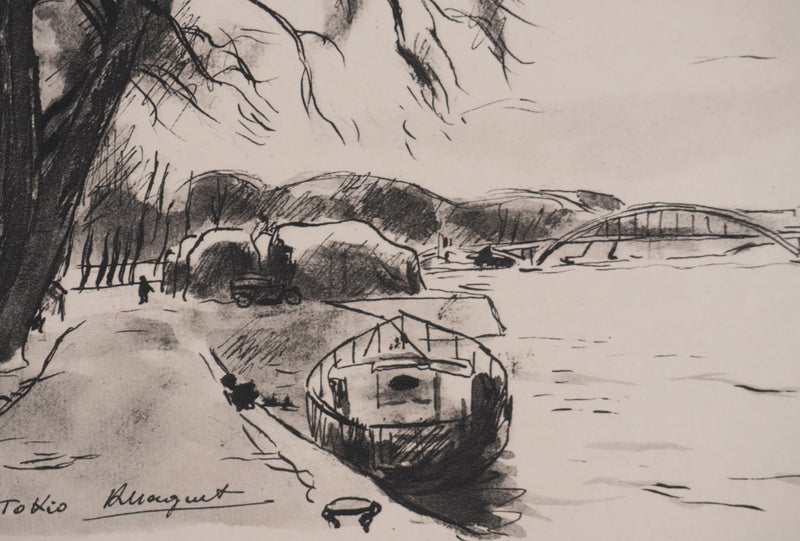 Richard MAGUET : Paris, Quai de Tokyo, Héliogravure signée