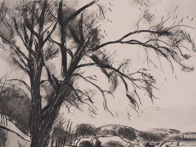 Richard MAGUET : Paris, Quai de Tokyo, Héliogravure signée