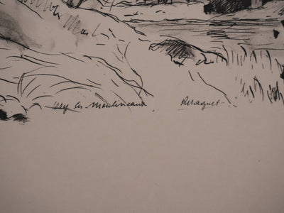 Richard MAGUET : Paris, Au bord de Seine à Issy-les-Moulineaux, Héliogravure signée