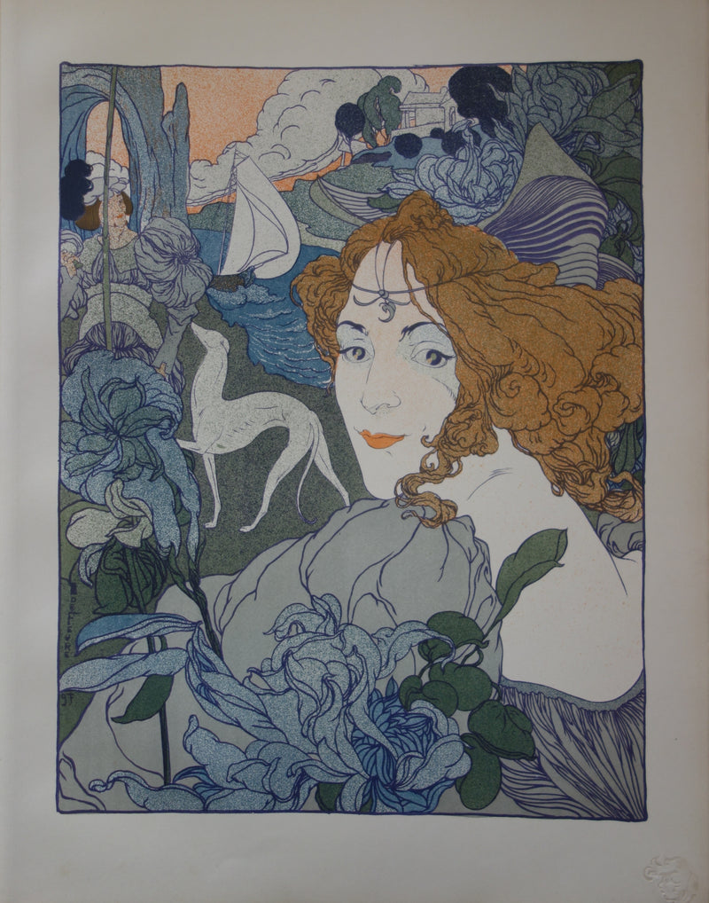 Georges DE FEURE : Retour, Lithographie originale signée